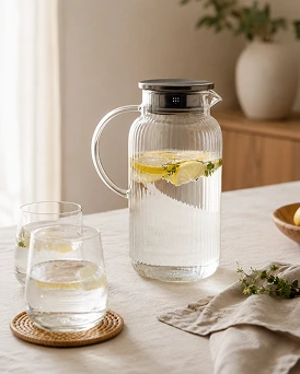 Karaffe Freya Caraffa Borosilikatglas mit Deckel 1800 ml