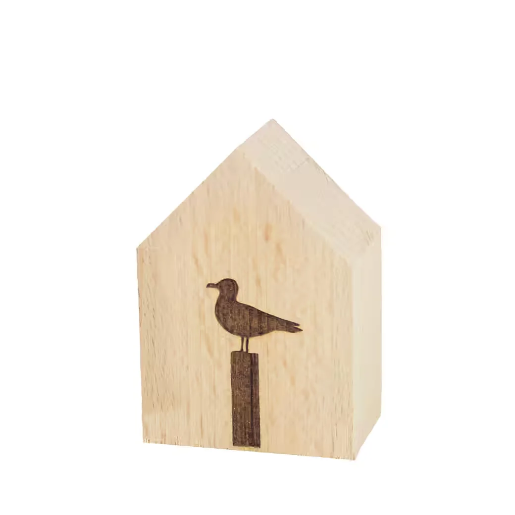 BOW & HUMMINGBIRD Holzhaus Deko Möwe aus nachhaltigem Buchenholz