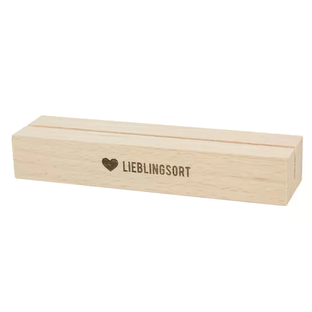BOW & HUMMINGBIRD Kartenständer Lieblingsort aus Buche Made in Germany