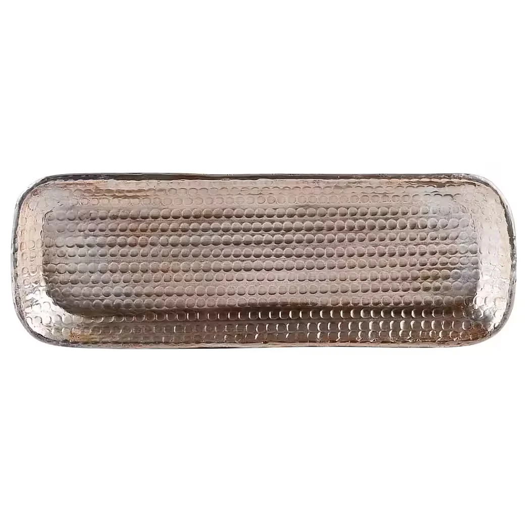 MARRAKESCH ORIENT & MEDITERRAN INTERIOR Dekotablett Hedye Silber 30 cm