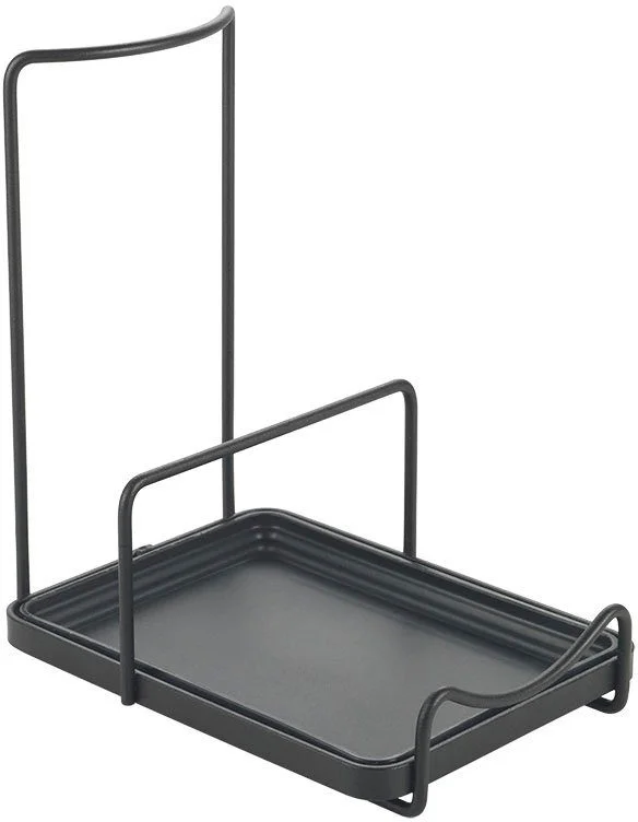 Küchenorganizer – Deckel- & Löffelablage, matt schwarz