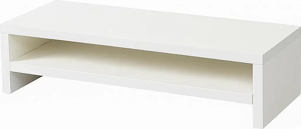 Flokoo Monitorständer 2-stufig Weiß 50x20x12 cm