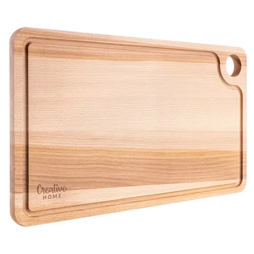 CREATIVE HOME Schneidebrett mit Saftrille 42 x 24,5 x 1,5 cm