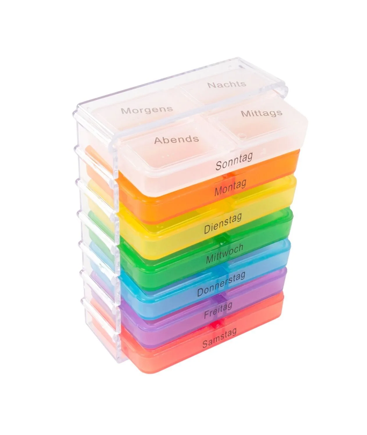 Pillendose 7 Tage – Pillenturm mit Tageszeiten