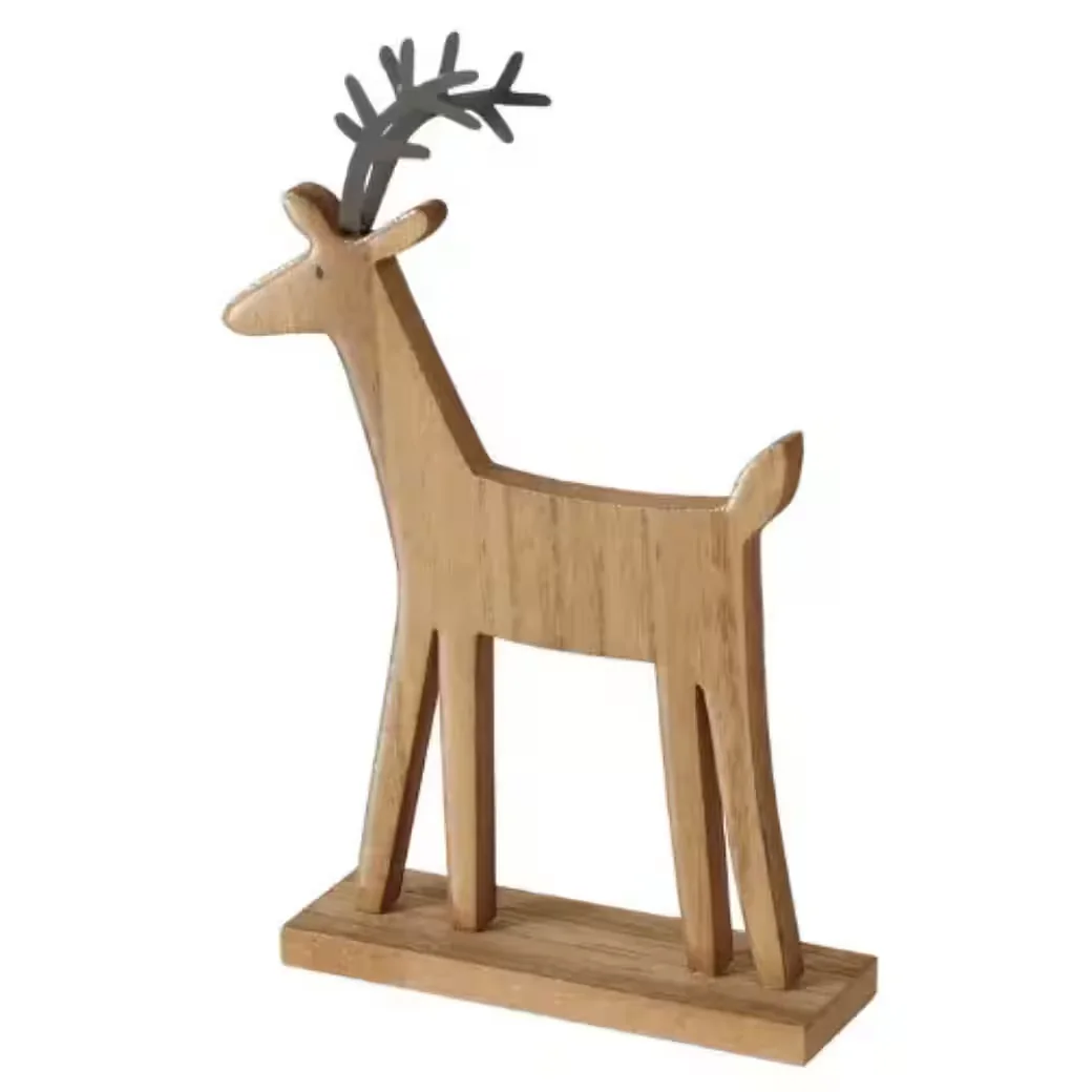 BOLTZE GRUPPE GMBH Dekofigur Hirsch aus Holz 21,5 cm braun