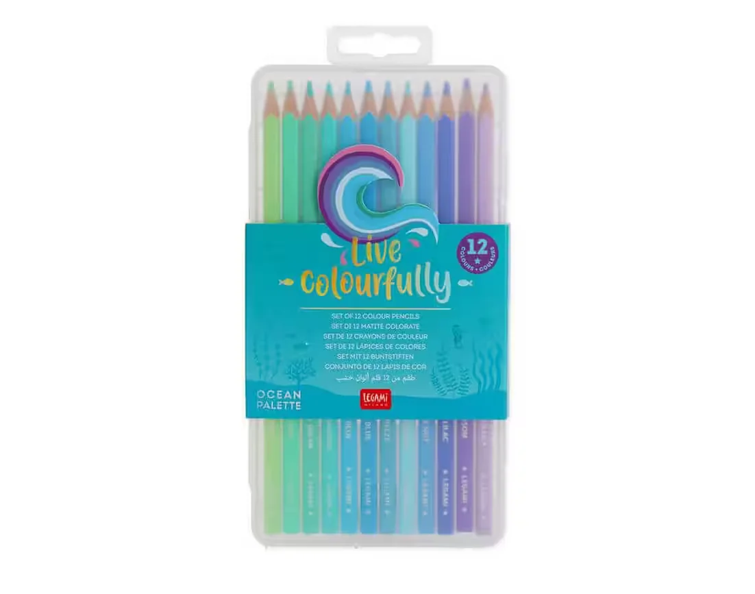 LEGAMI Buntstifte Set 12 Farben Ocean Palette Live Colorfully