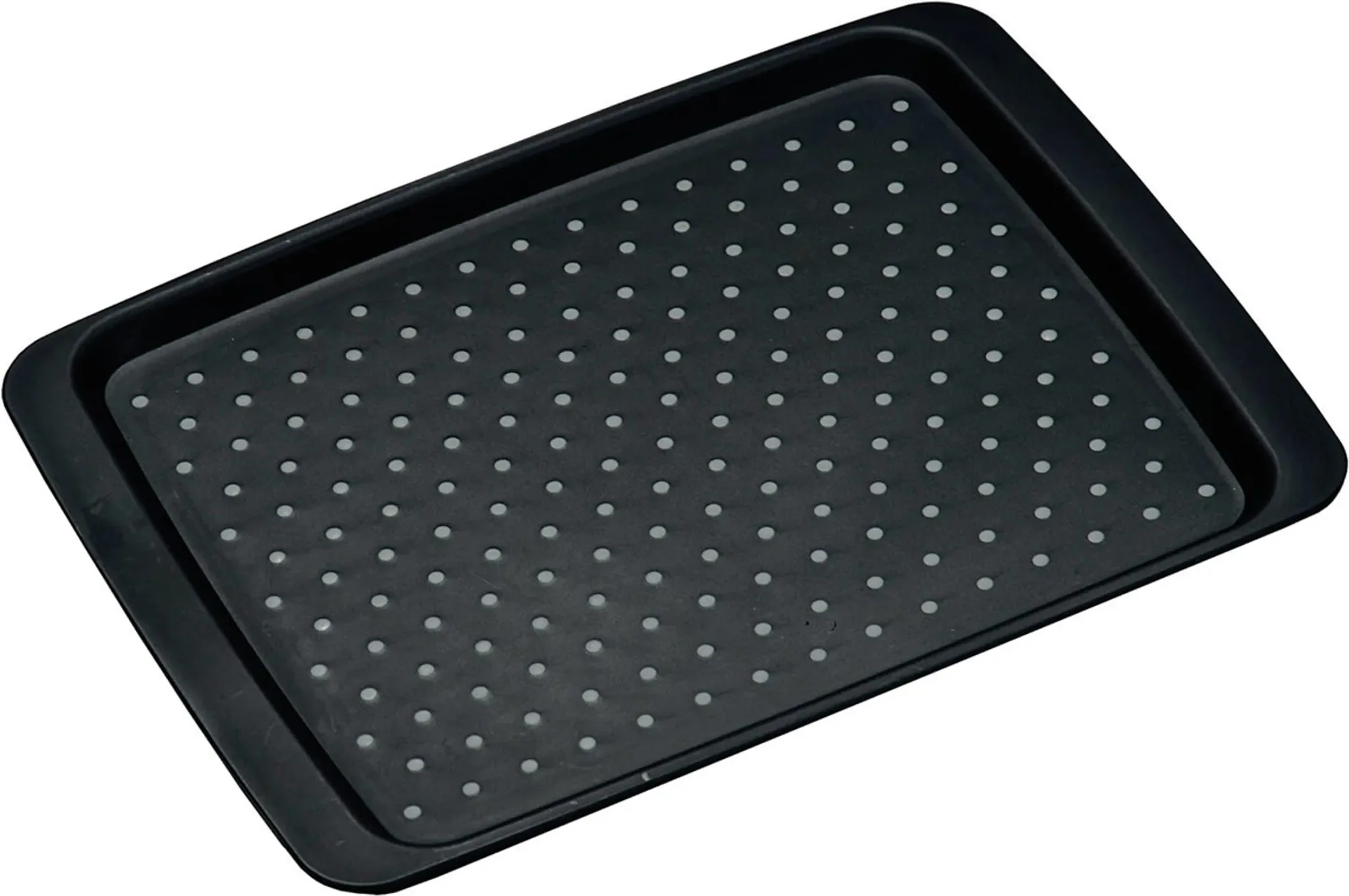 Serviertablett rutschfest – 35 cm, schwarz