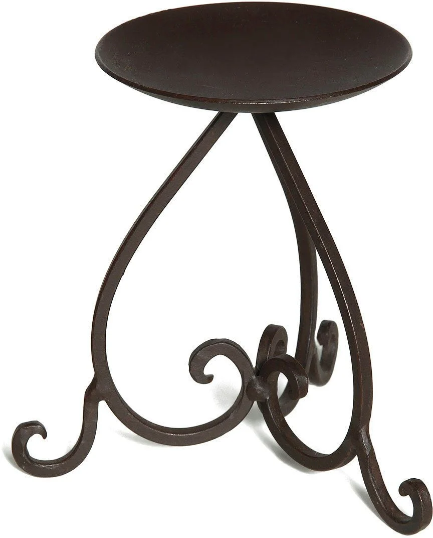 Kerzenständer aus Eisen – Höhe 14 cm, Schwarz