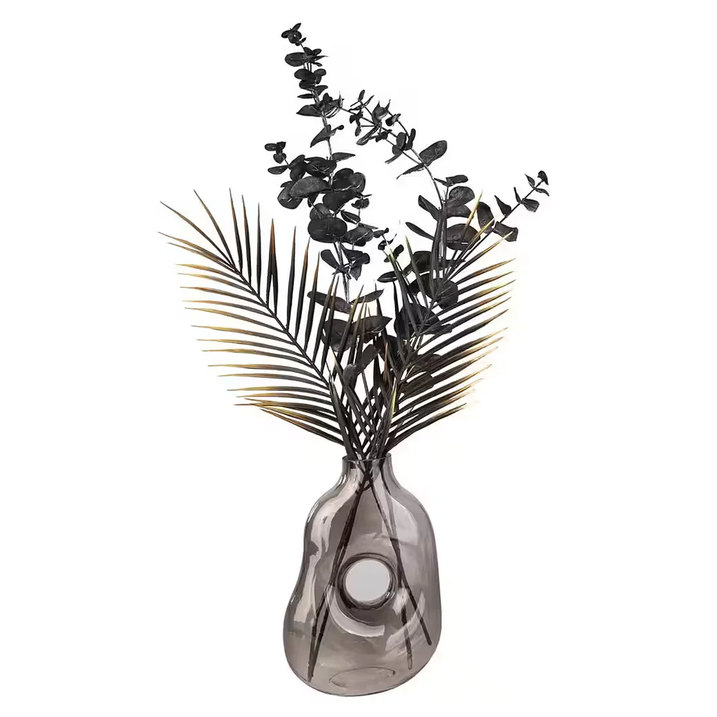 MICA Vase Dekovase Tropfenform schwarz 18 x 10 x 25,5 cm