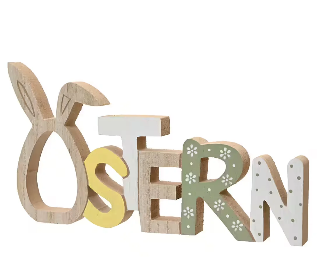DECORIS SEASON DECORATIONS Osterdeko Holz Aufsteller Schriftzug