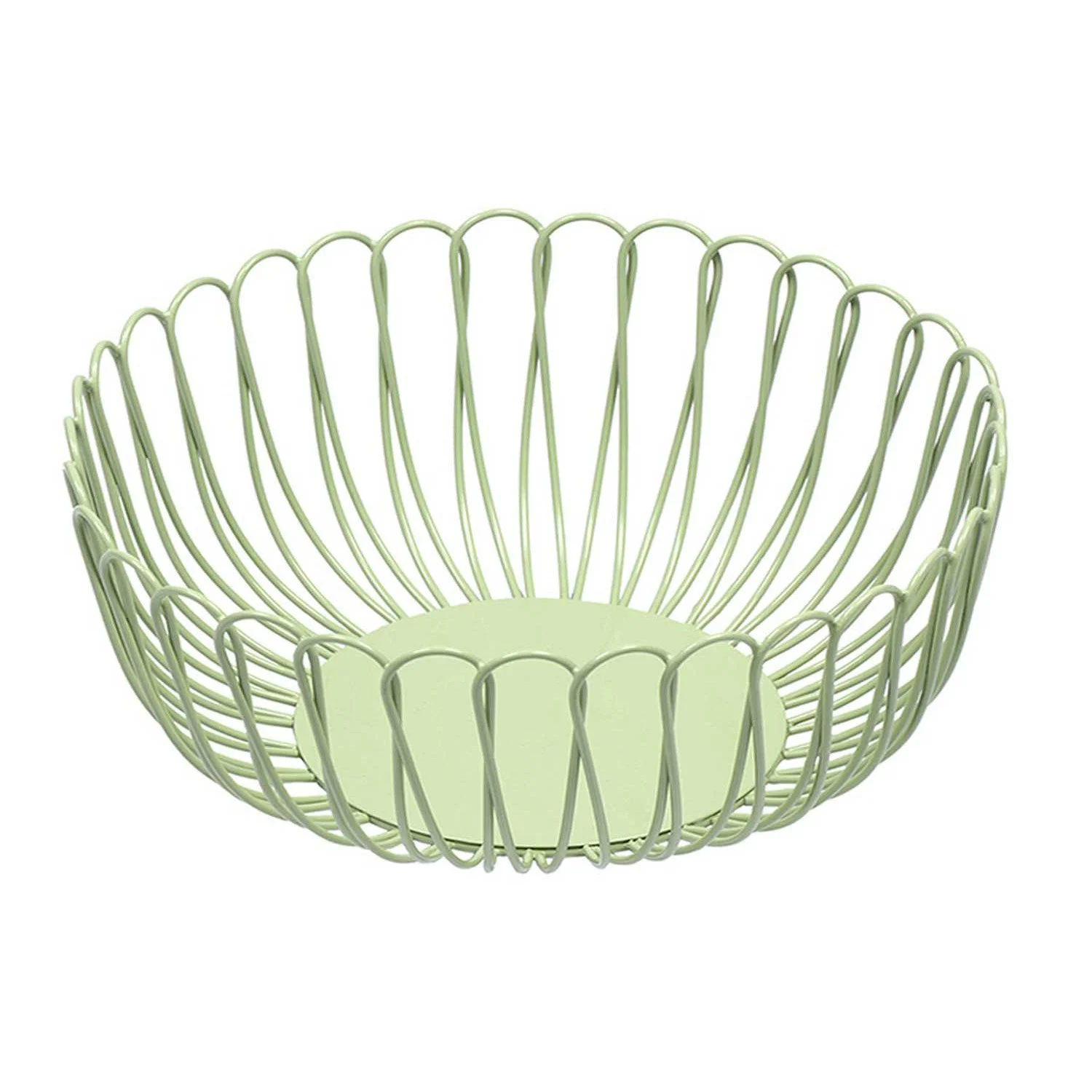 Obstschale aus Metall Ø 30 cm – Skandinavisches Design „Aiske“, Grün