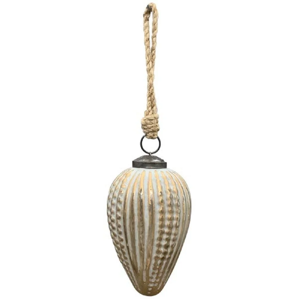 Christbaumschmuck Ornament „Vitreous“ – Champagner