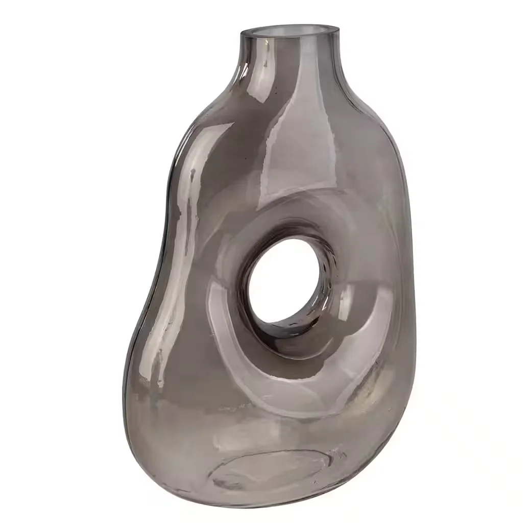 MICA Vase Dekovase Tropfenform schwarz 18 x 10 x 25,5 cm