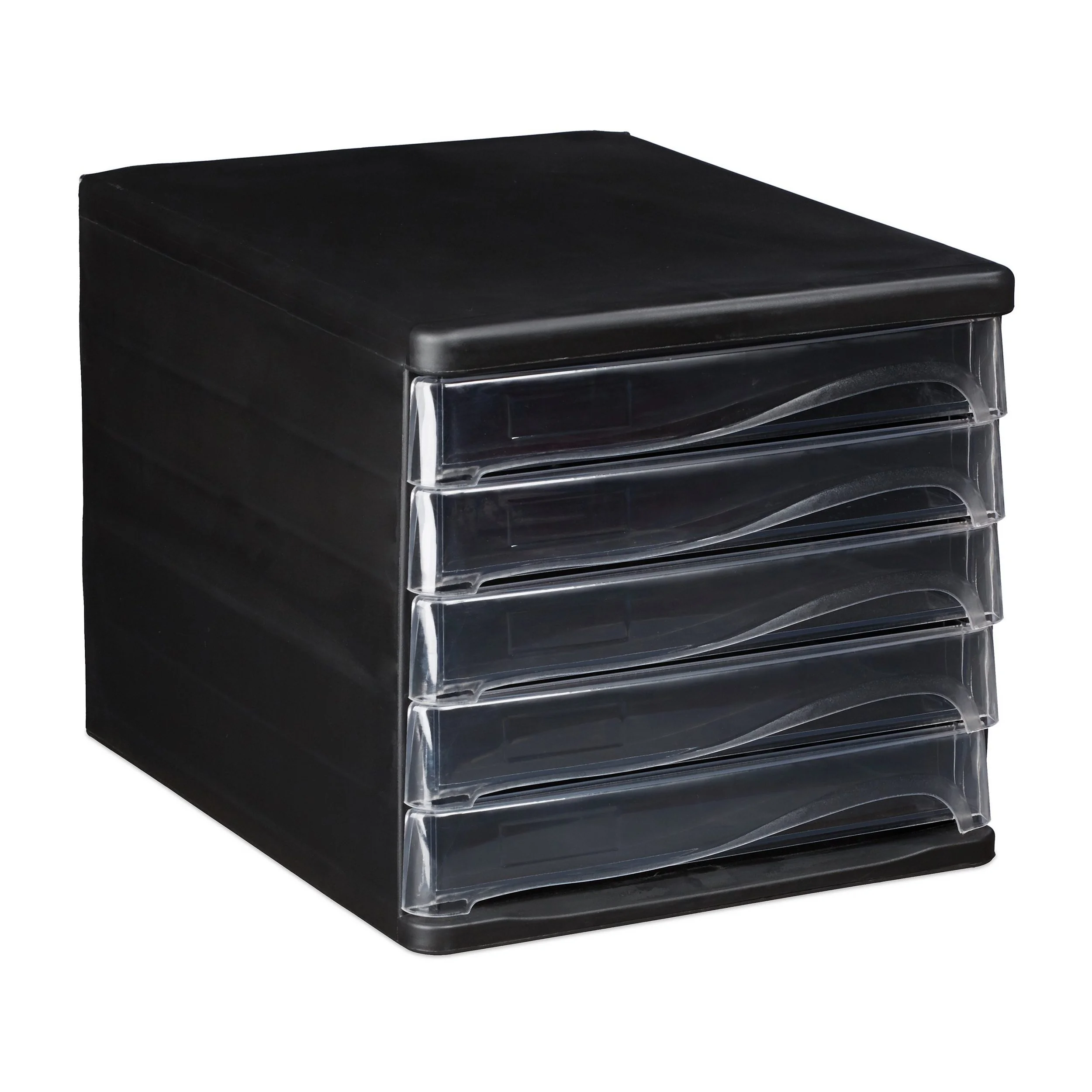 Relaxdays Schubladenbox mit 5 Fächern Büro Organizer Dokumentenablage