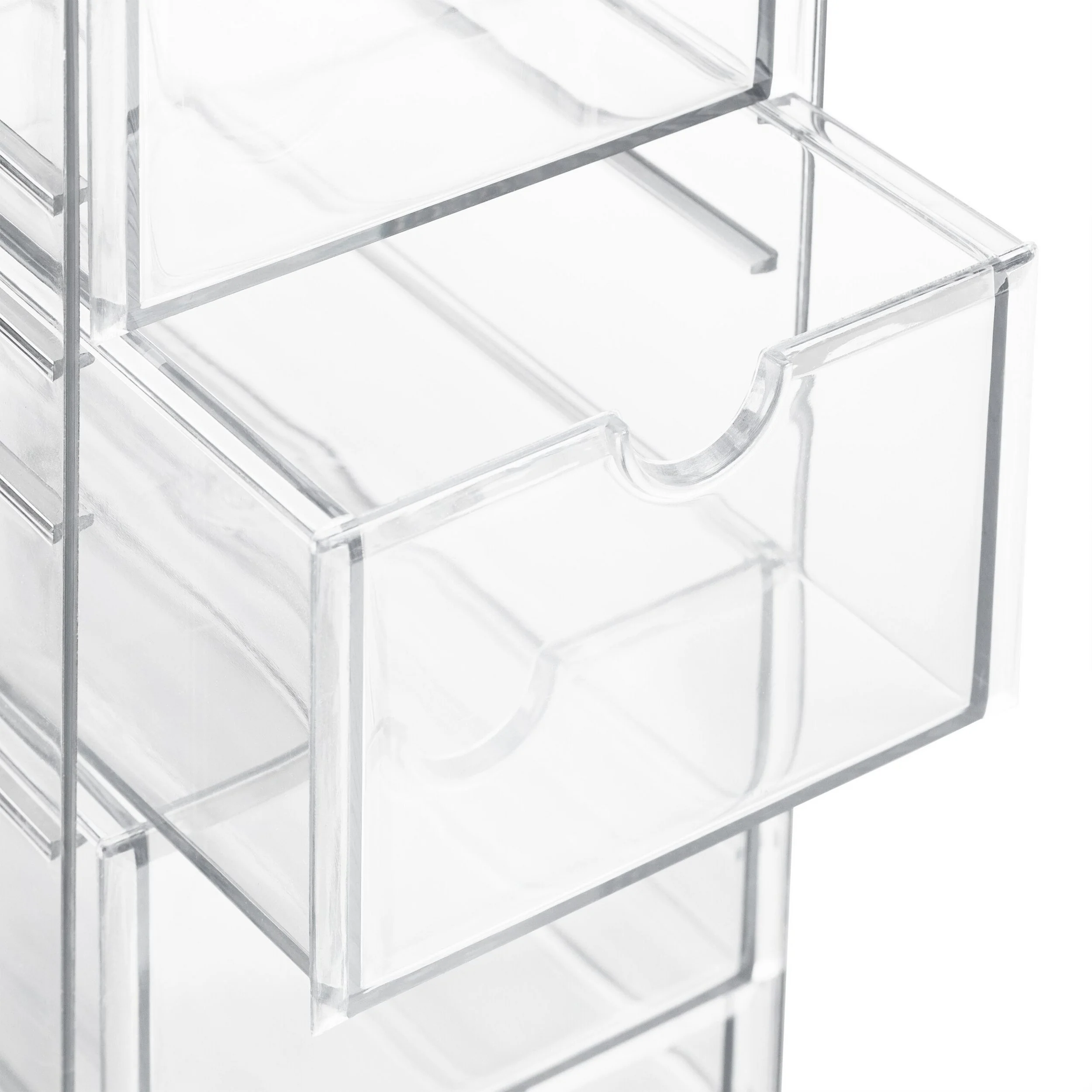 Relaxdays Schubladenbox mit 4 Fächern Büro Organizer