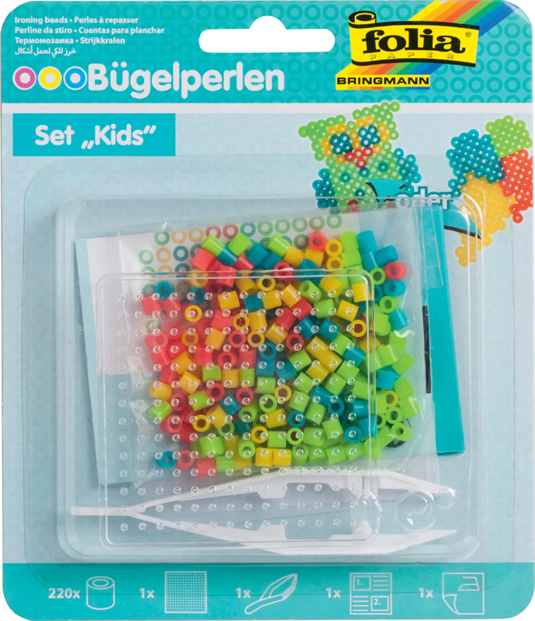 Bügelperlen Starter Set KIDS – Quadrat