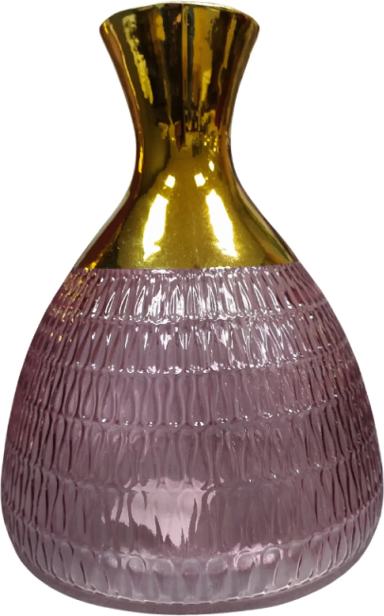 Glamour Glasvase – Hellrosa, 19 cm