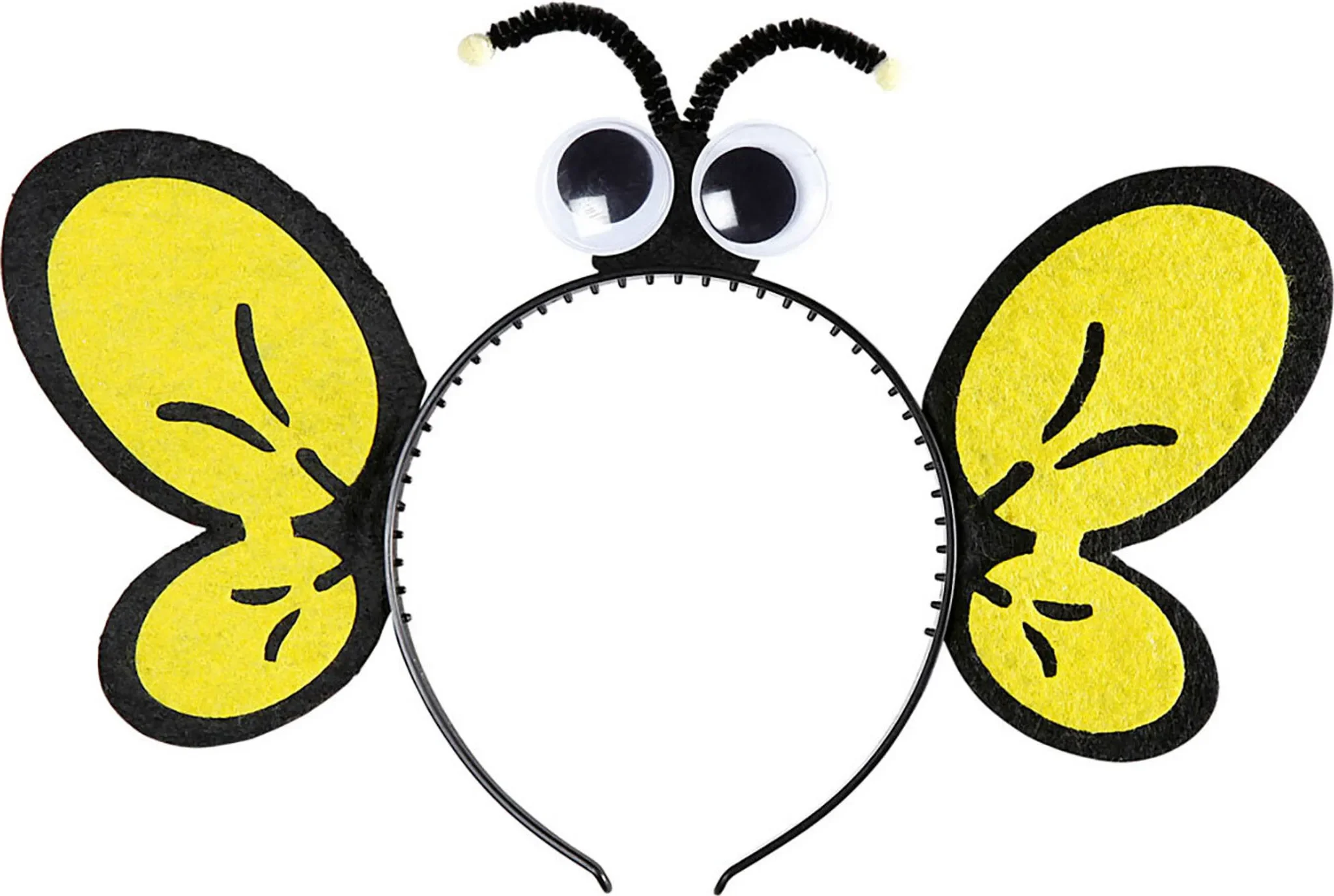 Bienen-Haarreif mit Augen & Flügelohren