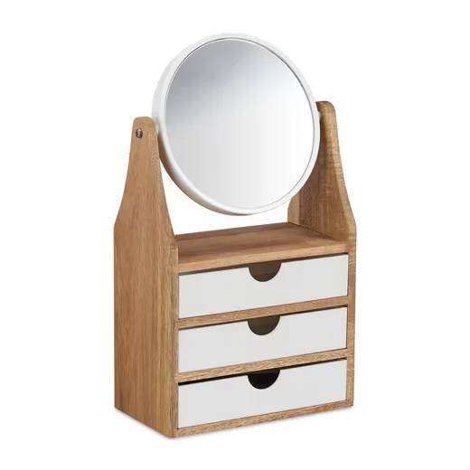 Relaxdays Make-up Organizer Spiegel Schminkaufsatz